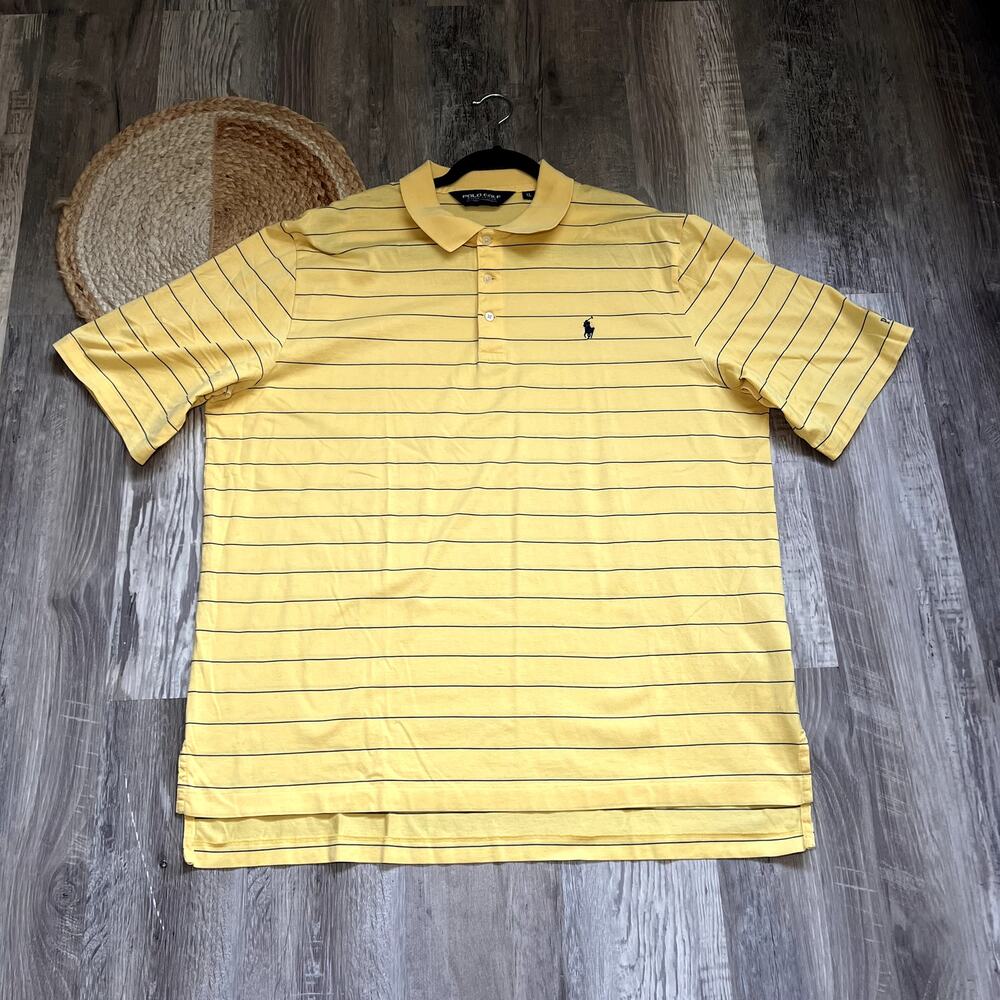 POLO GOLF RALPH LAUREN Pony Pamilla Golf Club Stripes Mens Polo Shirt